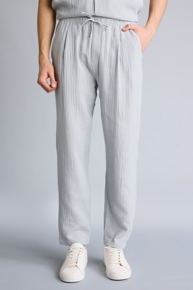 DeFacto Grey Man Relax Fit Cotton Trousers Casual - Image 3